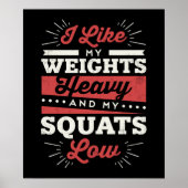 私は体重が重くてスクワットが少ないのが好きだ ポスター (正面)