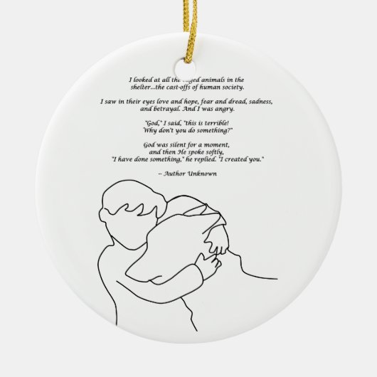 私は何かをしました セラミックオーナメント (正面)