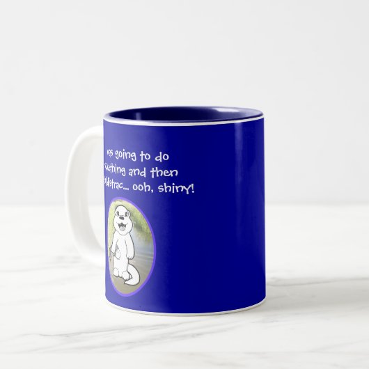 私は何かをしようと思って、混乱させて得ます ツートーンマグカップ (正面左)