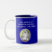 私は何かをしようと思って、混乱させて得ます ツートーンマグカップ (左)