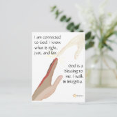 私は何が正しいのか知っている。神は神の賛美御子だ。ポストカード ポストカード (スタンド正面)