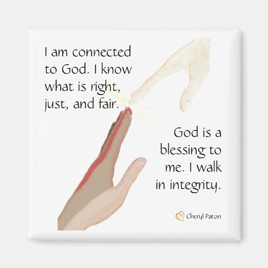 私は何が正しいのか知っている。神は神の賛美御子だ。マグネット マグネット (正面)