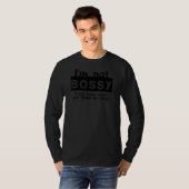 私は何が黒いかを知っているボッシーではない Tシャツ (正面フル)