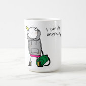 私は何でもしてもいいです コーヒーマグカップ (中央)