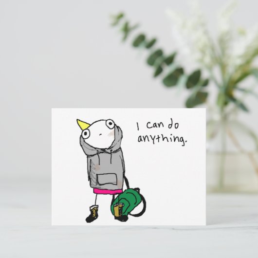 私は何でもできます。 ポストカード (スタンド正面)