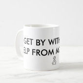 "私は何とかやっています…" 引用文のマグ コーヒーマグカップ (正面左)