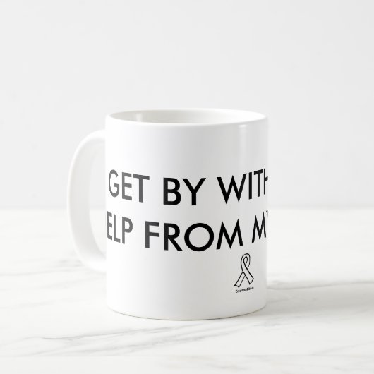 "私は何とかやっています…" 引用文のマグ コーヒーマグカップ (正面左)