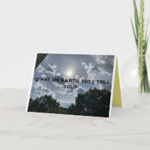 「私は何と言った？」グリーティングカードのようなものは