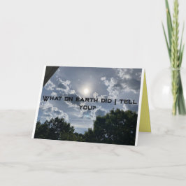 「私は何と言った？」グリーティングカードのようなものは カード