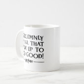 私は何の善行もする気はないと厳かに誓う™ コーヒーマグカップ (正面左)