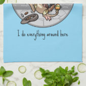 私は何もかものまわりにBandicoot One Man Bandする キッチンタオル (折り畳み)