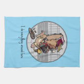 私は何もかものまわりにBandicoot One Man Bandする キッチンタオル (横)