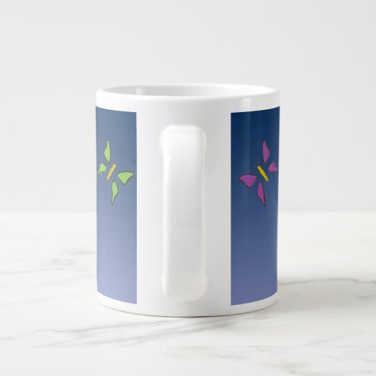 私は何もしないつもりだ&ブラックキャット赤いハート ジャンボコーヒーマグカップ (裏面)