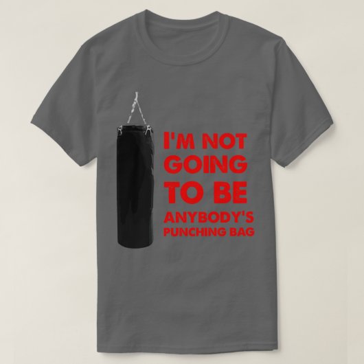 私は何もしないパンチングバッグ Tシャツ (デザイン正面)