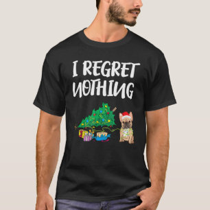 私は何もフランス語のクリスマスおもしろいBを後悔しフランスのない Tシャツ