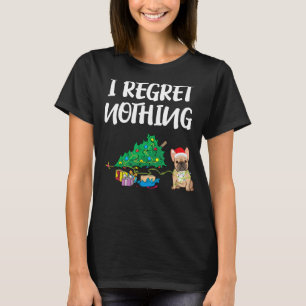 私は何もフランス語のクリスマスおもしろいBを後悔しフランスのない Tシャツ