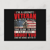 私は何も後悔していない米国の退役軍人である インビテーションポストカード (正面)