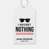 私は何も後悔しないバチェロレッテ二日酔いキット ギフトタグ (裏面)