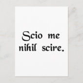 私は何も知らないことを知っている。 ポストカード (正面)