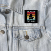 私は何も食べウンチビーガン動物愛好家 缶バッジ (インサイチュ)