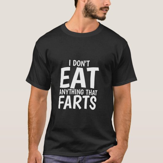 私は何も食べベジタリアンしないおもしろい Tシャツ (正面)