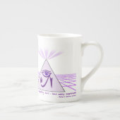 "私は何も、… "骨灰磁器のマグ信じません ボーンチャイナマグカップ (右)