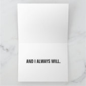 私は何時でもラッキーなグリーティングカードを愛している カード (内部)