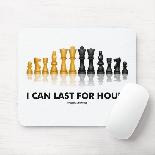 私は何時間も持続してもいいです(チェスのユーモアのチェスのこまセット) マウスパッド (マウス)