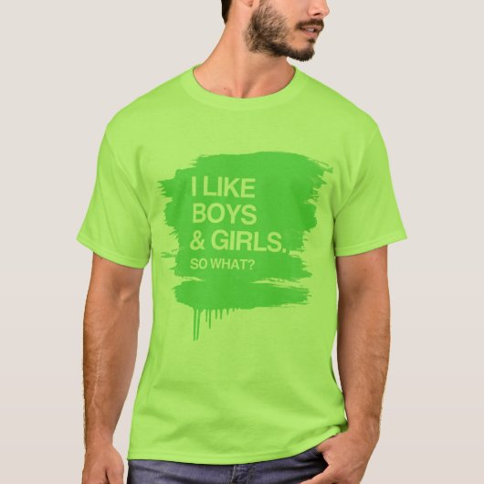 私は何男の子および女の子をそう好みます Tシャツ (正面)
