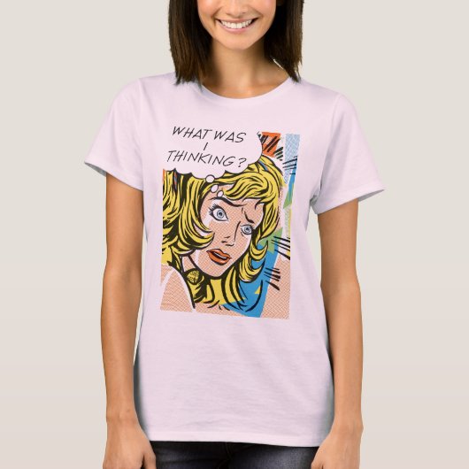 私は何考えるだ?綿オーガニックTシャツ Tシャツ (正面)