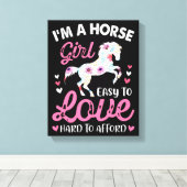 私は余裕を持って懸命を愛する馬の少女簡単 キャンバスプリント (インサイチュ (ウッドフロア))
