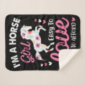 私は余裕を持って懸命を愛する馬の少女簡単 シェルパブランケット (正面(横))