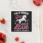 私は余裕を持って懸命を愛する馬の少女簡単 スタンダードカクテルナプキン (インサイチュ)