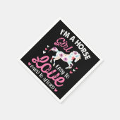 私は余裕を持って懸命を愛する馬の少女簡単 スタンダードカクテルナプキン (角)