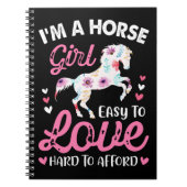 私は余裕を持って懸命を愛する馬の少女簡単 ノートブック (正面)