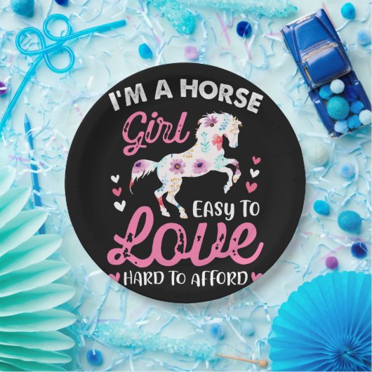 私は余裕を持って懸命を愛する馬の少女簡単 ペーパープレート (パーティー)