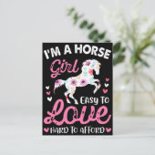 私は余裕を持って懸命を愛する馬の少女簡単 ポストカード (スタンド正面)