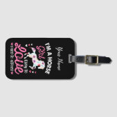 私は余裕を持って懸命を愛する馬の少女簡単 ラゲッジタグ (正面横)