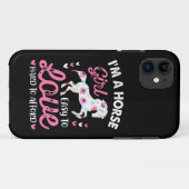 私は余裕を持って懸命を愛する馬の少女簡単 Case-Mate iPhoneケース (裏面(横))