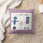 私は作りますロボット枕(女の子)を クッション (ブランケット)