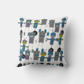 私は作りますロボット枕(女の子)を クッション (裏面)