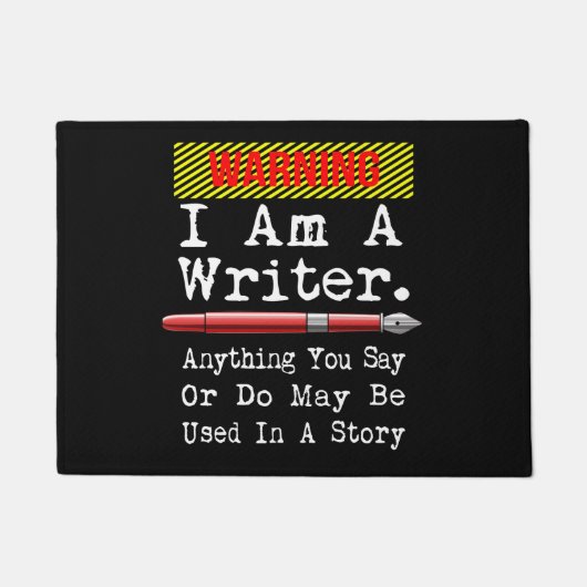 私は作家おもしろい作家書だ ドアマット (正面)