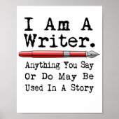 私は作家おもしろい作家書だ ポスター (正面)