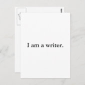 私は作家のはがきです ポストカード (正面/裏面)