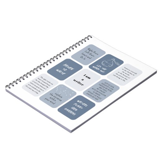 私は作家のやる気を起こさせる引用文 ノートブック (左側)
