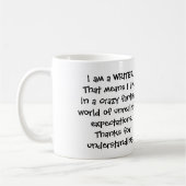 私は作家のマグです コーヒーマグカップ (左)