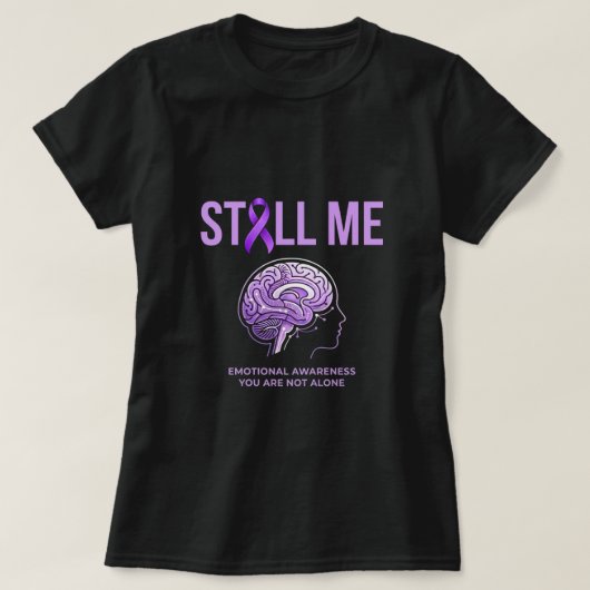 私は依然として私です アルツハイマー 認知症 脳の健康デザイン Tシャツ (デザイン正面)