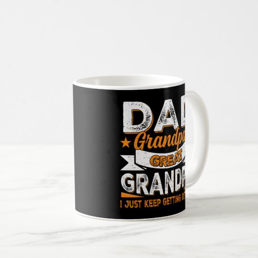私は保より良くなるパパグランドパ素晴らしン コーヒーマグカップ (正面右)