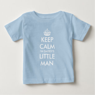 私は保パパの小さな男の海軍のベビーシャツよ ベビーTシャツ