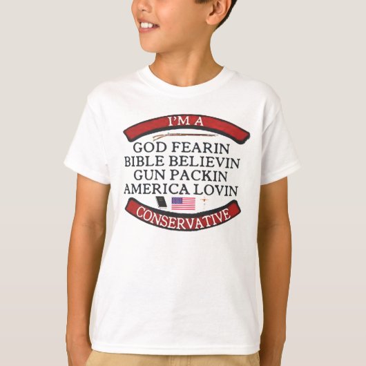 私は保守派です Tシャツ (正面)